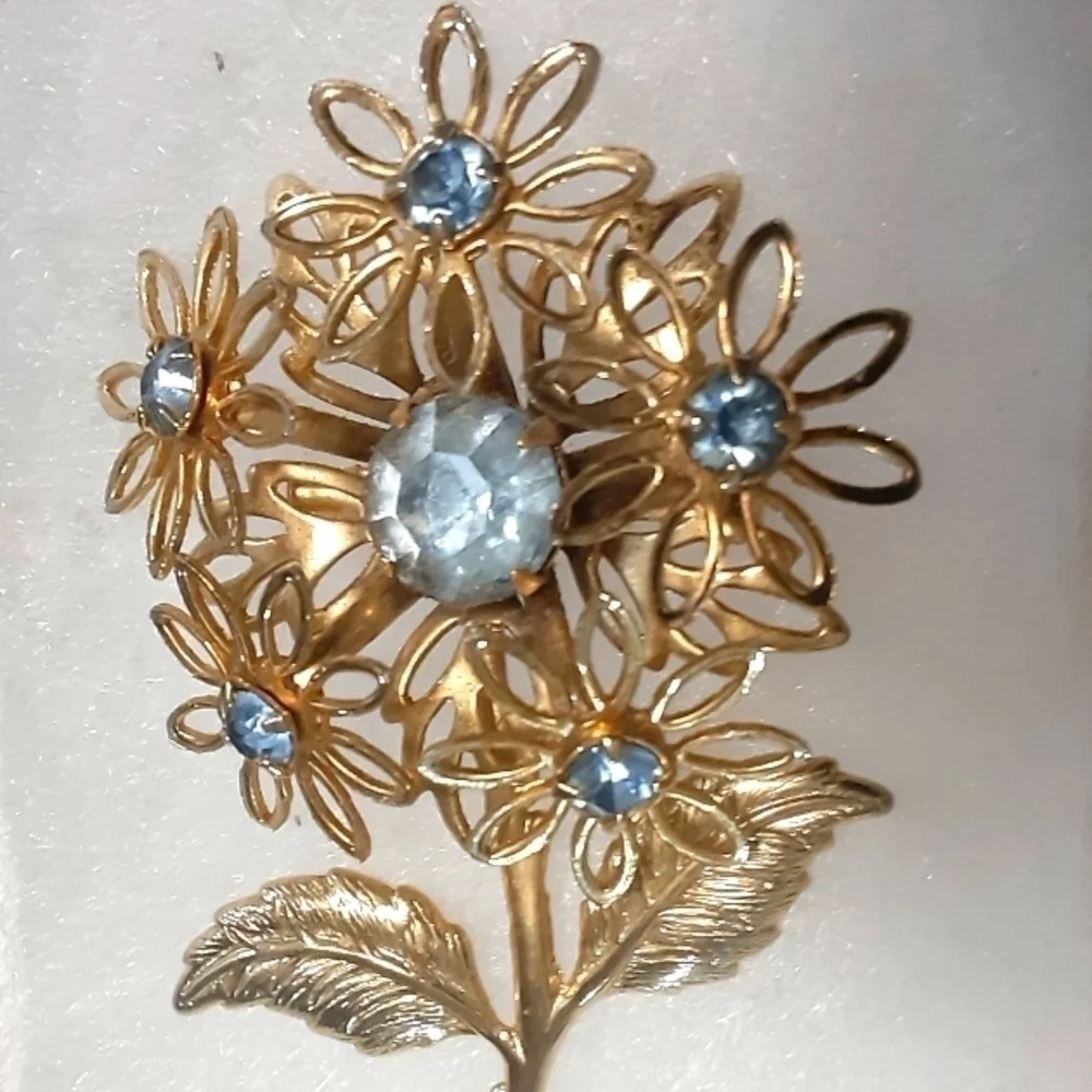 MCM Gold Tone Daisy Brooch